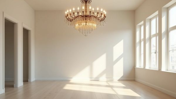 Plafond haut, salon vide : la grande suspension règle le problème
